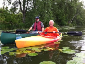 Tracy Hames, executive director of the Wisconsin Wetlands Association, toured Warner Park's wetland June 29 with Tim Nelson, president of Wild Warner. 