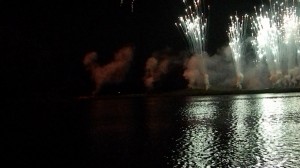 The 2011 Rhythm & Booms rains debris on the marsh island and Warner wetland