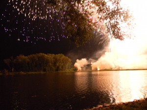 Rhythm & Booms fireworks in 2010 launched from the wetland "shooting island" into Warner Park polluted the water and plants with chemicals and debris. (Jim Carrier)